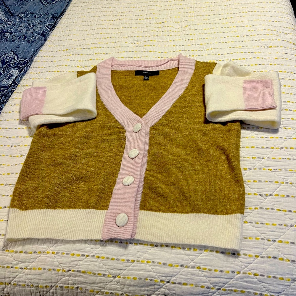 Cardigan spring sweater, size large